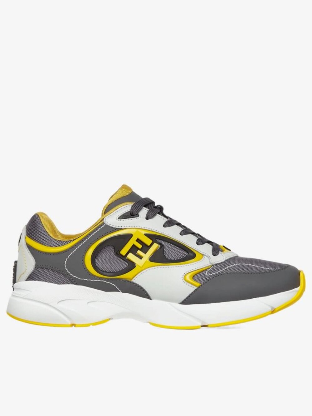 Fendi Forward Low Top Sneaker in Silver Senap